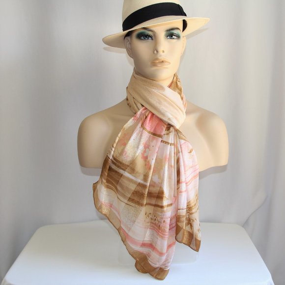 100% Silk Scarf/Wrap. Gorgeous Combination of Silk Weaves - Picture 3 of 13